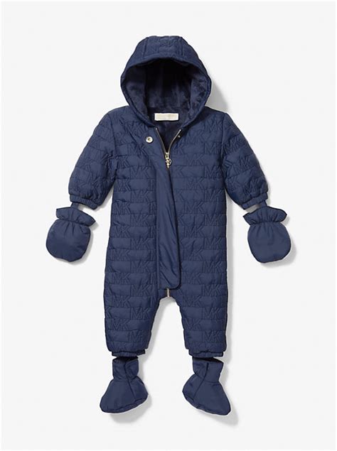 michael kors snowsuit|Quilted Signature Logo Baby Snowsuit .